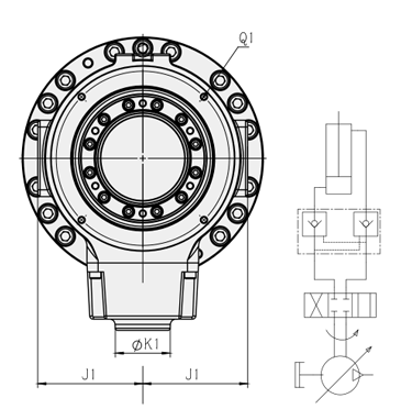 TK-N Ultra ince içi boş döner yağlı hidrolik silindir